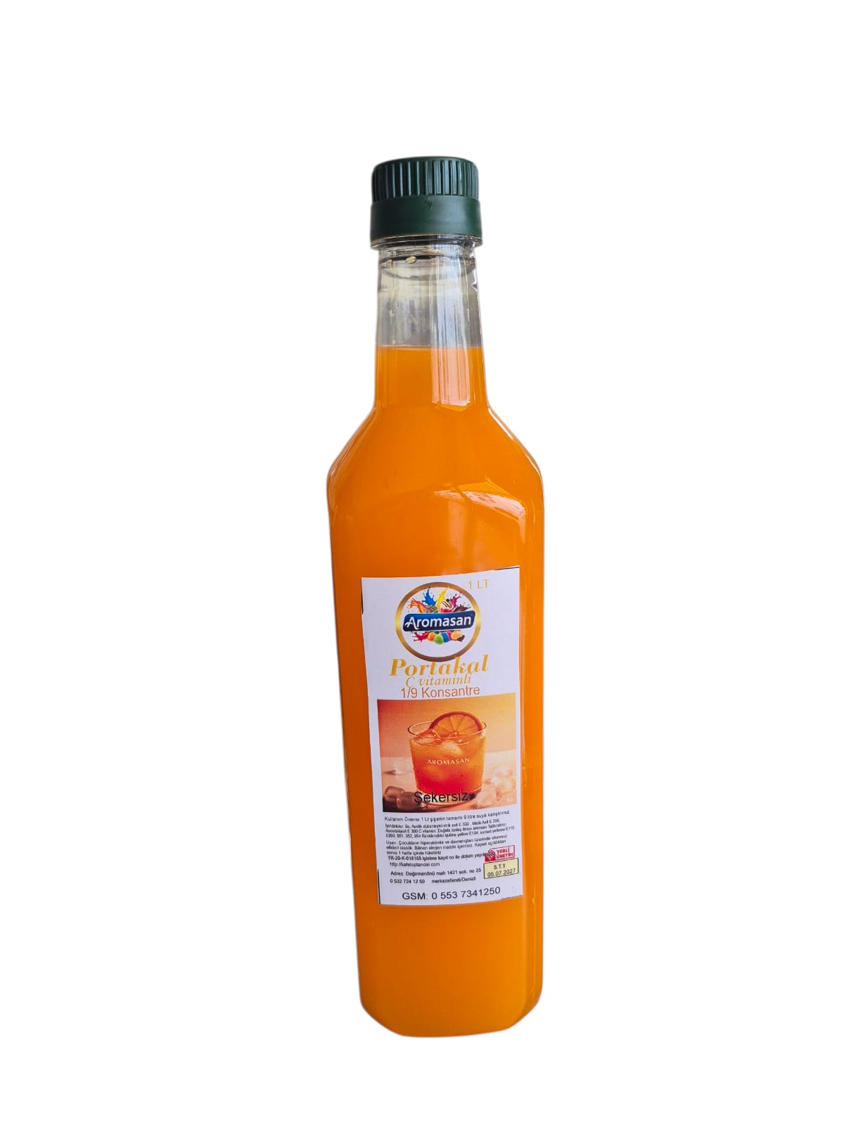 Portakal Aromalı 1 e 9 Konsatre Şurup 1 LT