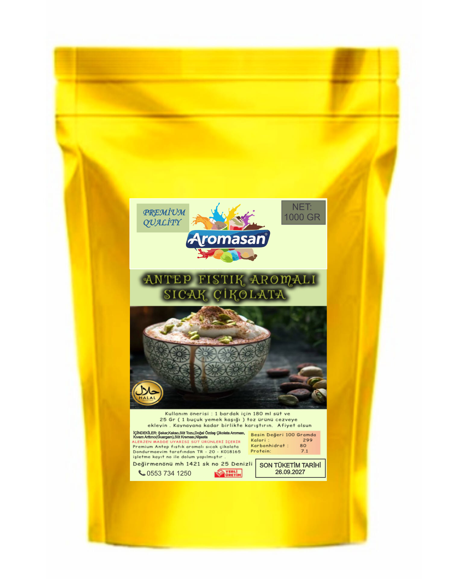 Antep Fıstık Aromalı Sıcak Çikolata