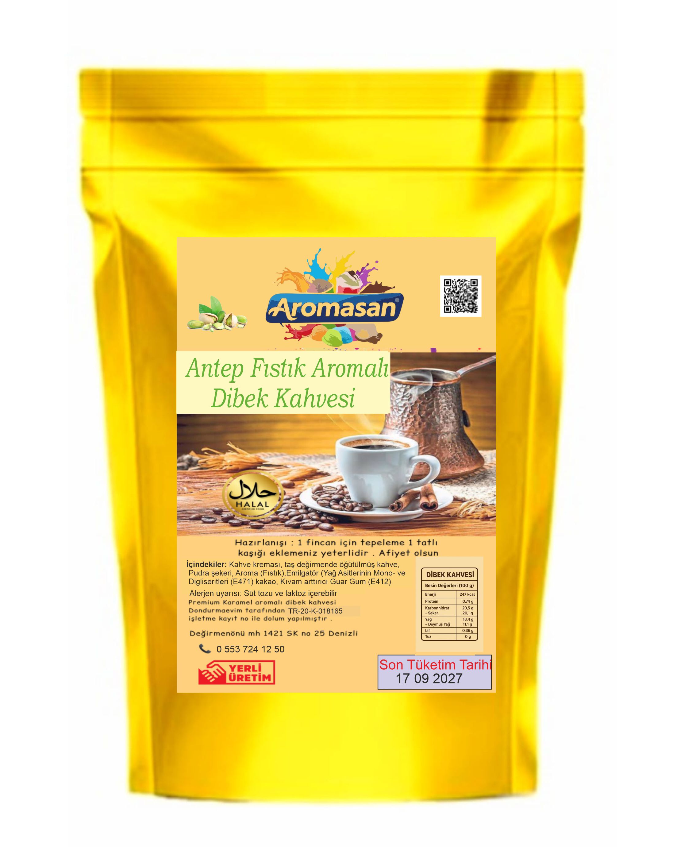 Antep Fıstık aromalı Dibek Kahvesi 1 kg