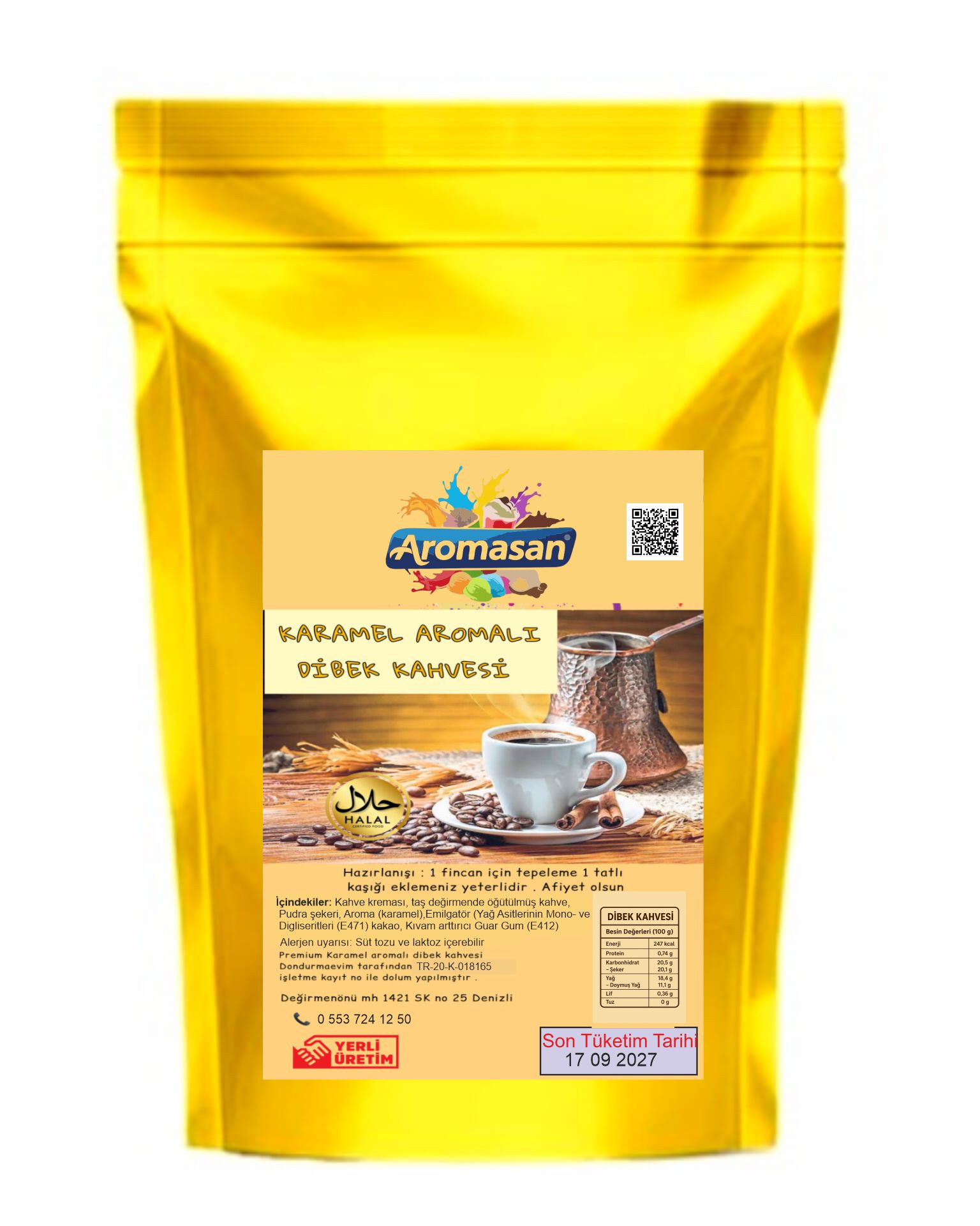 Karamel Aromalı Dibek Kahvesi 1 kg