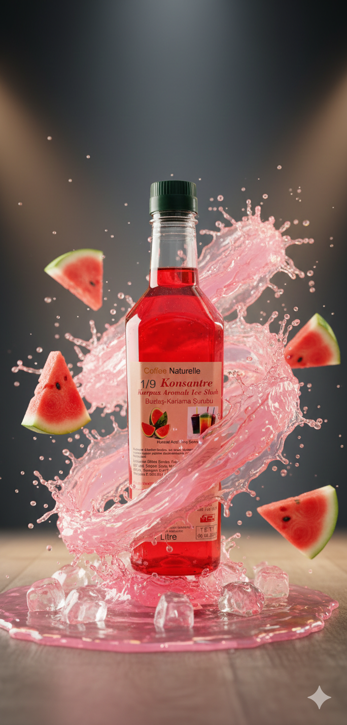 Karpuz Aromalı Buzlaş Şurubu 1 Litre – 1’e 9 Konsantre