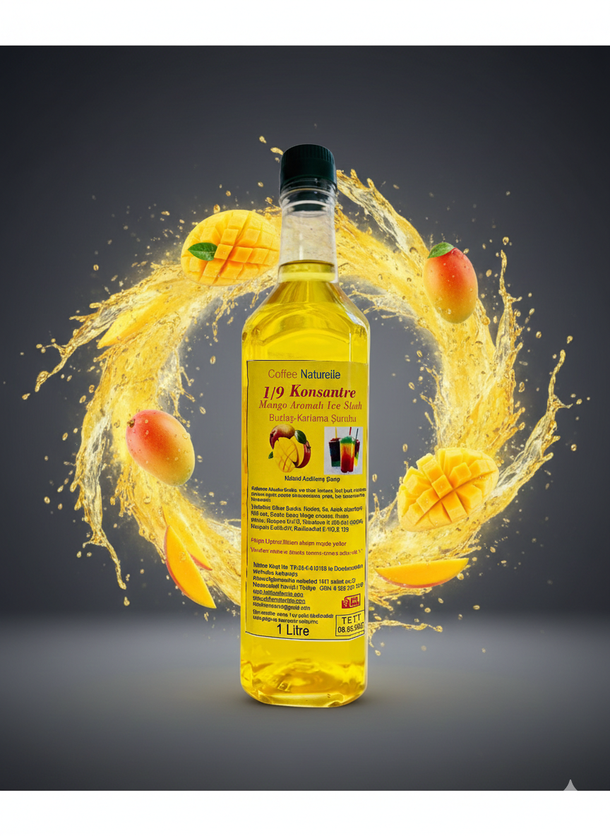 Mango Aromalı Buzlaş Şurubu 1 Litre – 1’e 9 Konsantre