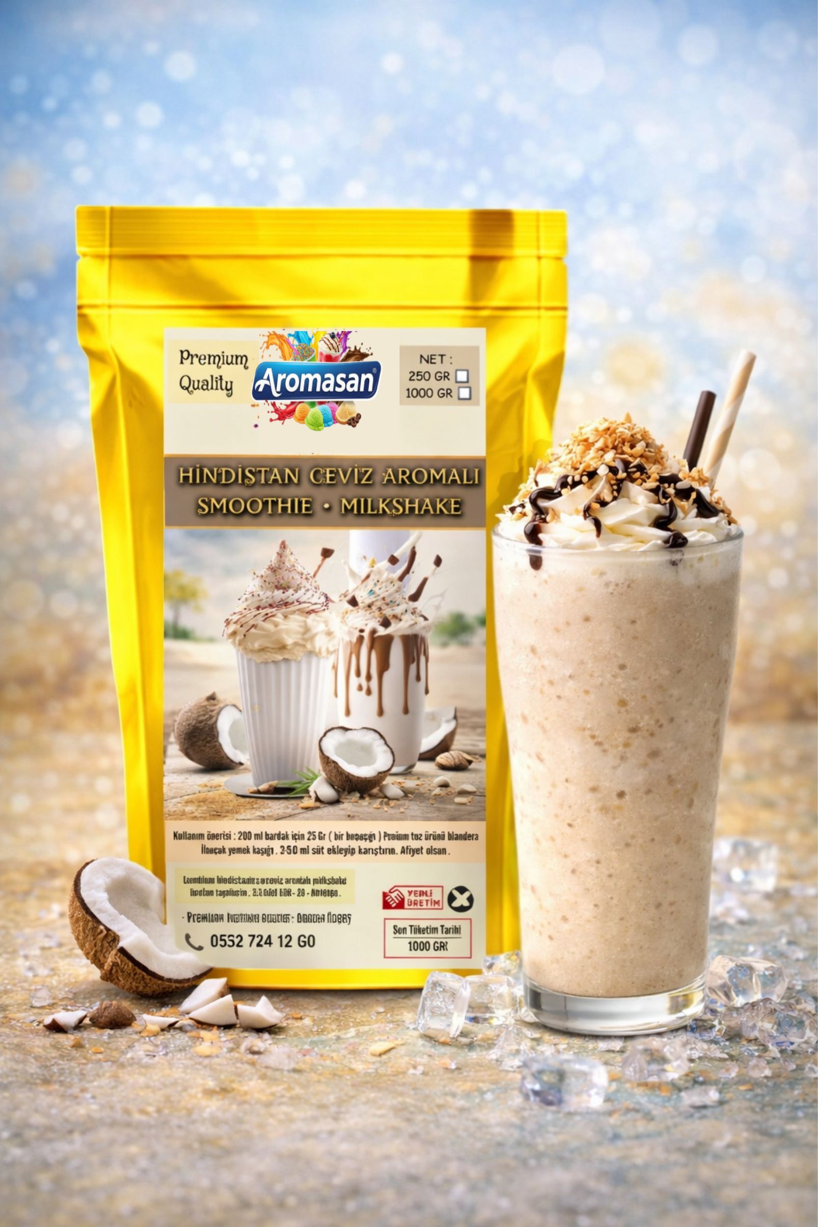 Hindistan Cevizli Milkshake Tozu 1 Kg – Yoğun Kıvamlı Tropikal Lezzet