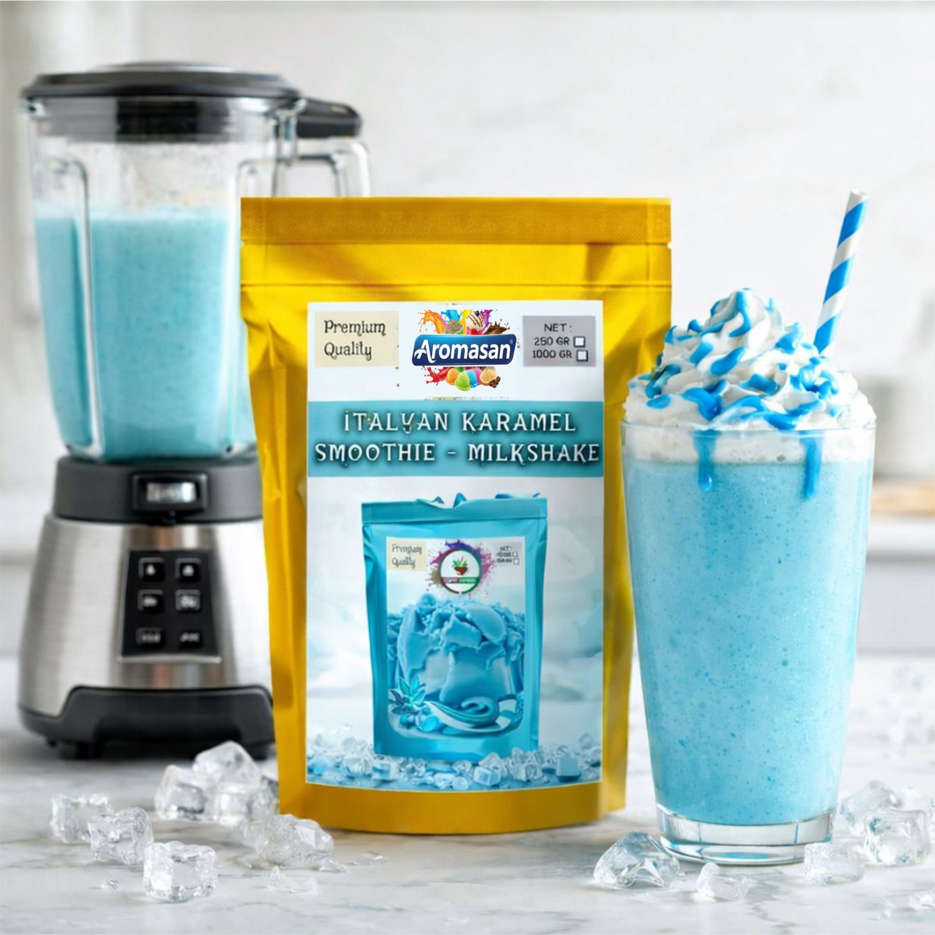 İtalyan Karamel Milkshake Tozu 1 Kg – Yoğun Kıvamlı Premium Karamel Lezzeti