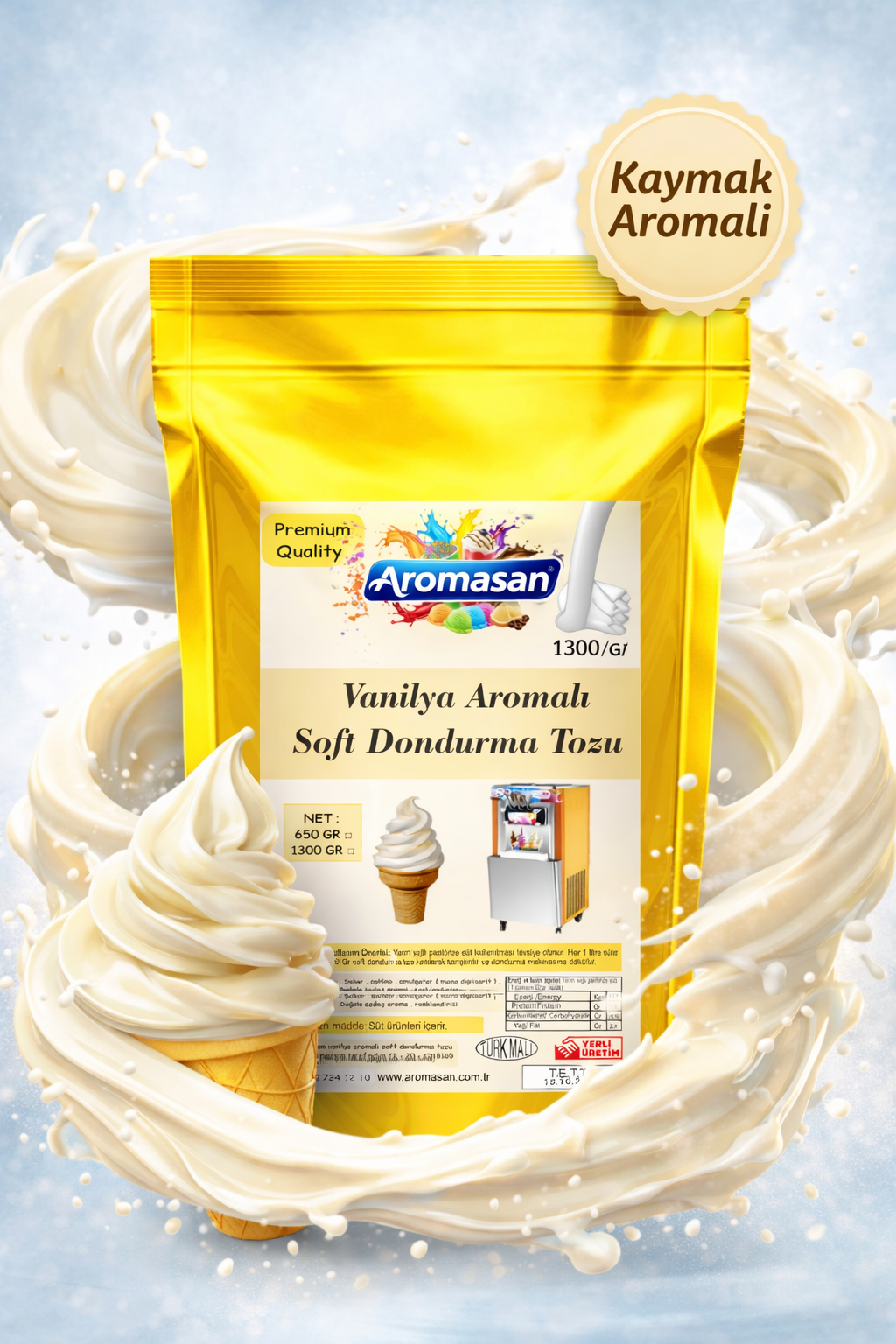 Vanilya Soft Dondurma Tozu 1300 gr – Vanilya Aromalı ürün görseli
