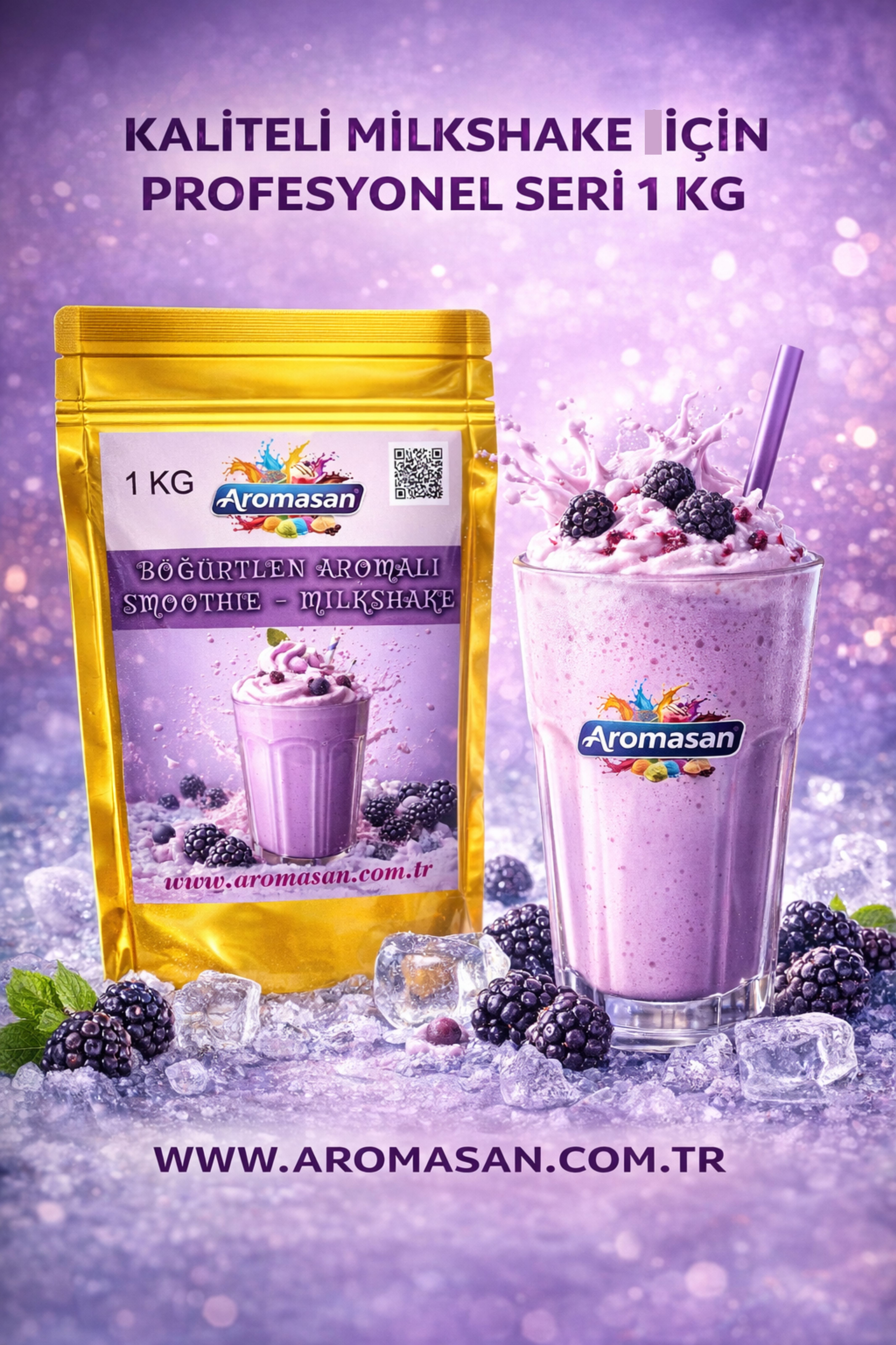 Böğürtlen Milkshake Smootie Tozu 1 kg ürün görseli