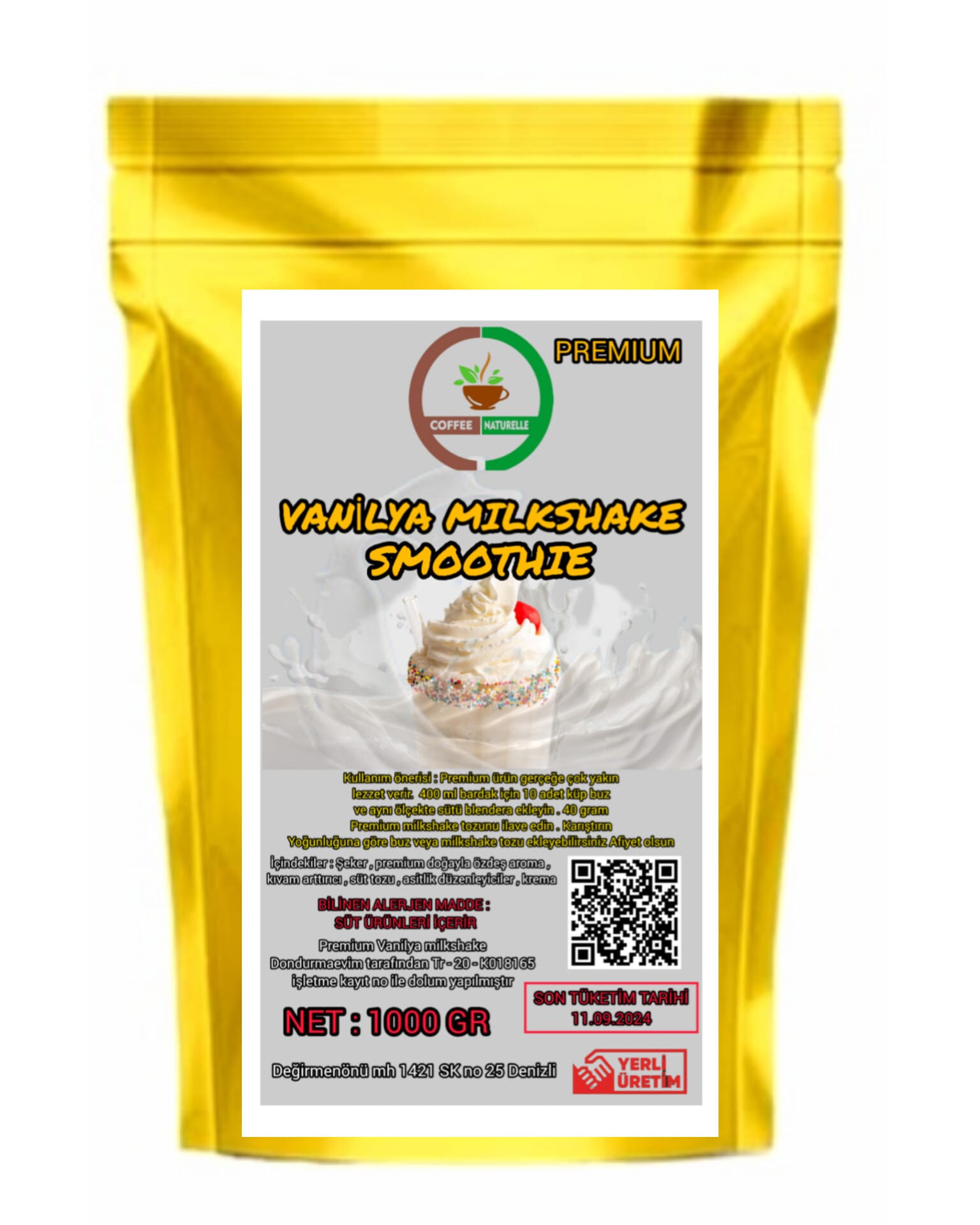 Vanilya Milkshake Smootie 1 kg ürün görseli