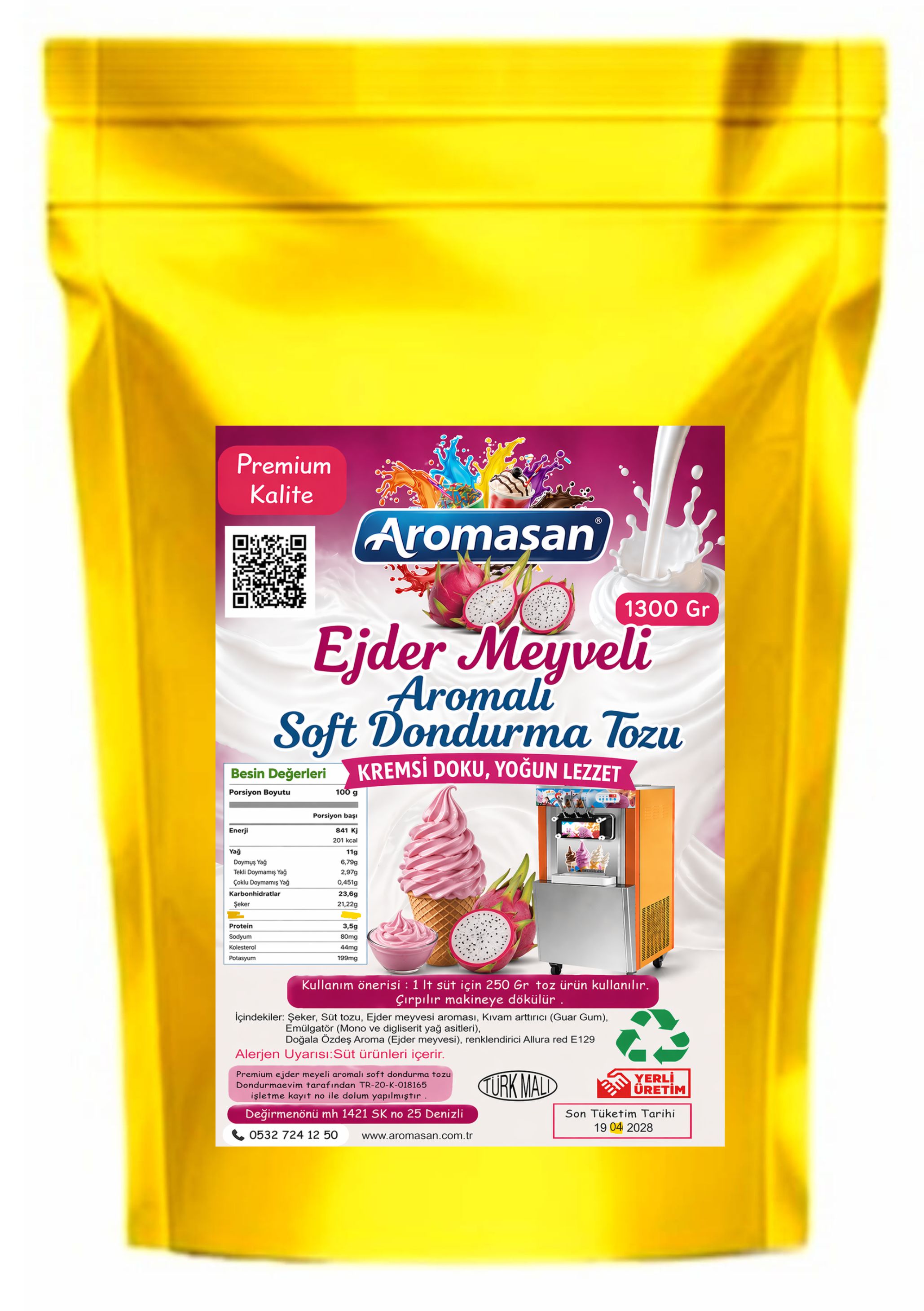 Ejder Meyveli Soft Dondurma Tozu 1300 gr – Egzotik ve Göz Alıcı ürün görseli
