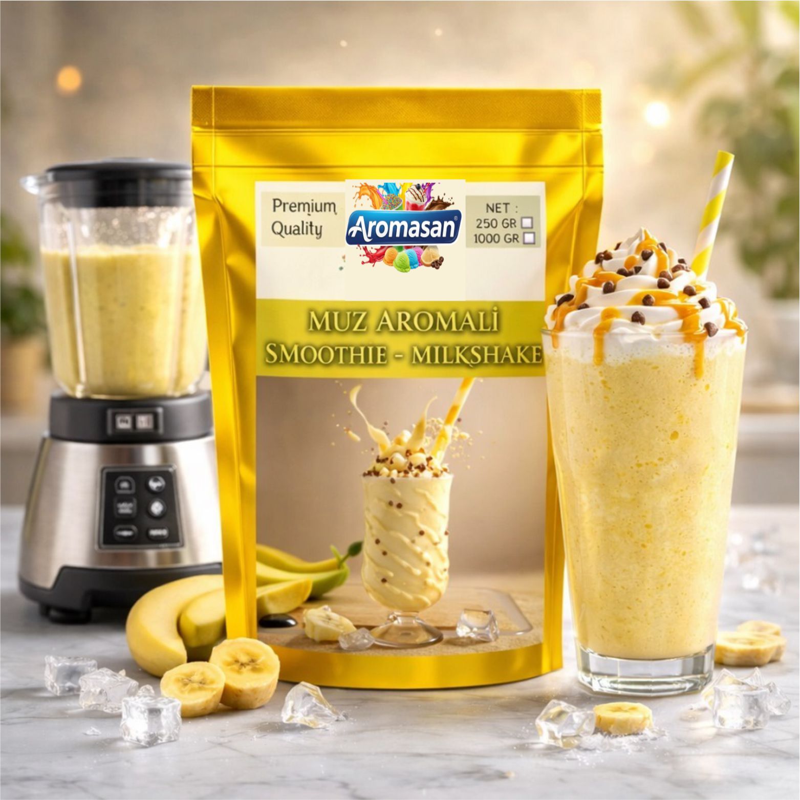 Muzlu Milkshake Tozu 1 Kg – Klasik ve Yoğun Lezzet ürün görseli