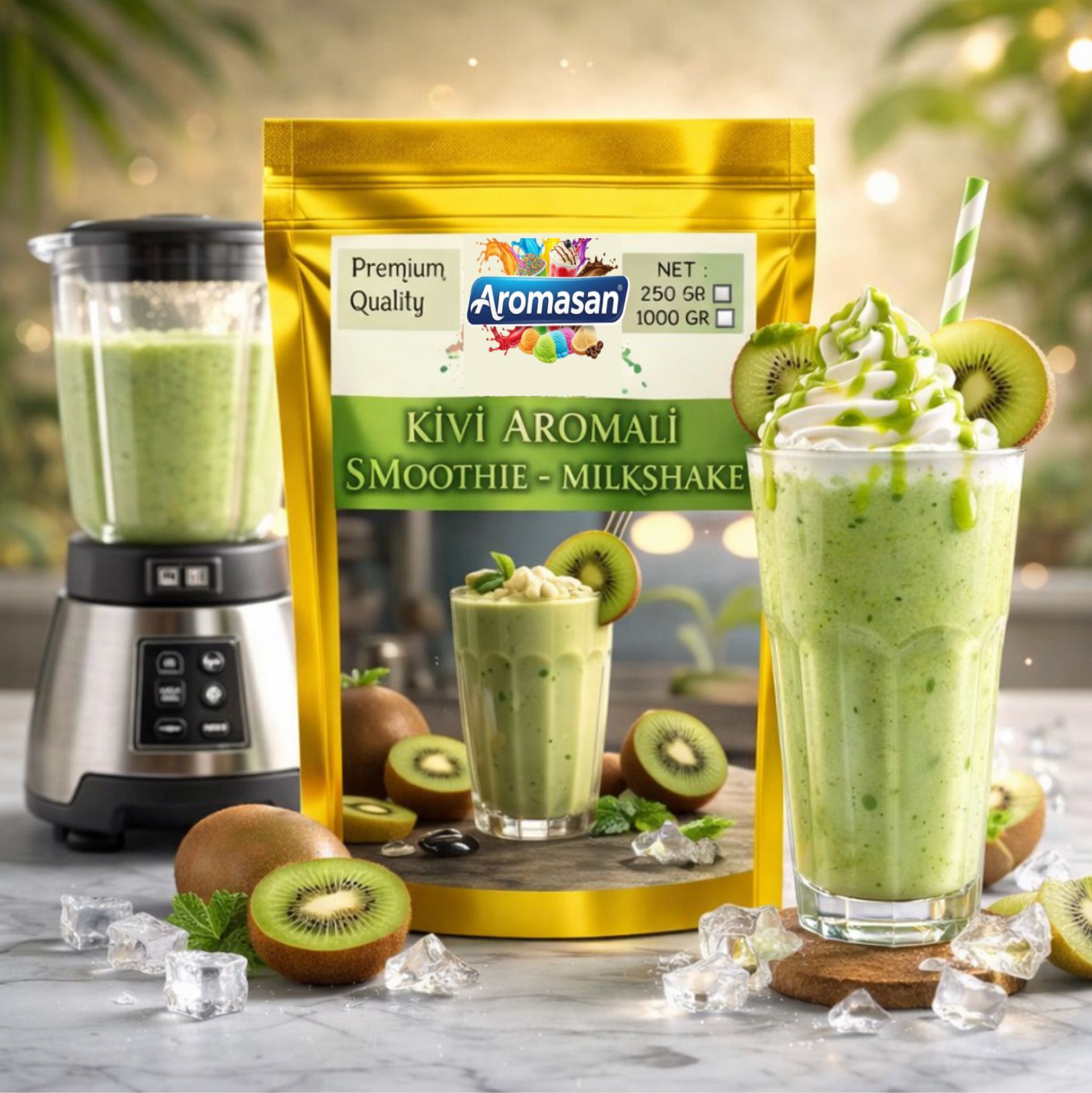 Kivili Milkshake Tozu 1 Kg – Ferah ve Hafif Ekşi Tropikal Tat ürün görseli
