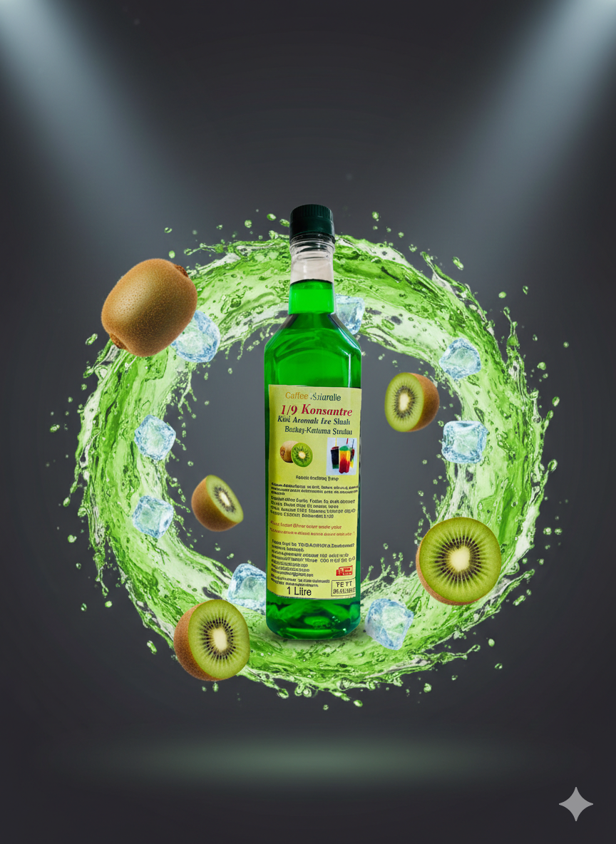 Kivi Aromalı Buzlaş Şurubu 1 Litre – 1’e 5 Konsantre ürün görseli