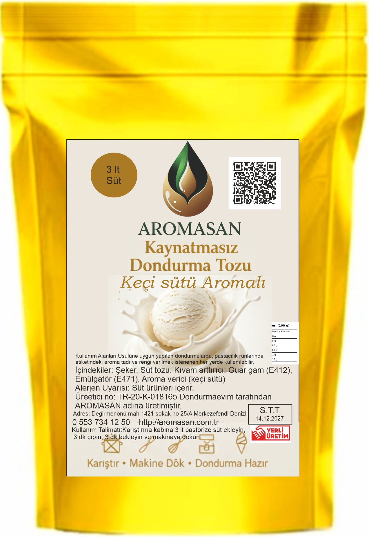 免煮羊奶味冰淇淋粉 800gr ürün görseli