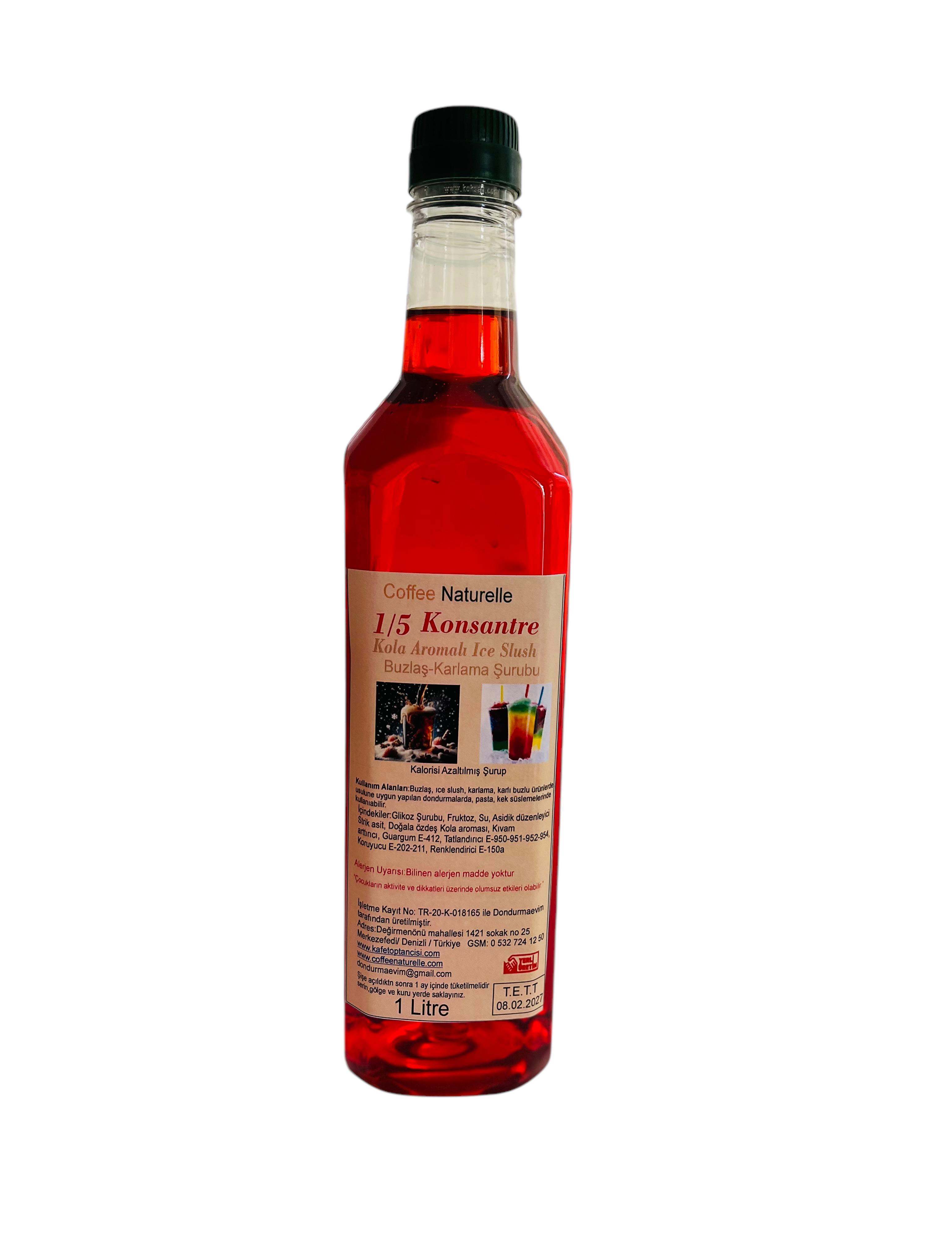 Kola Aromalı 1 e 5 buzlaş -slush Şurup 1lt ürün görseli
