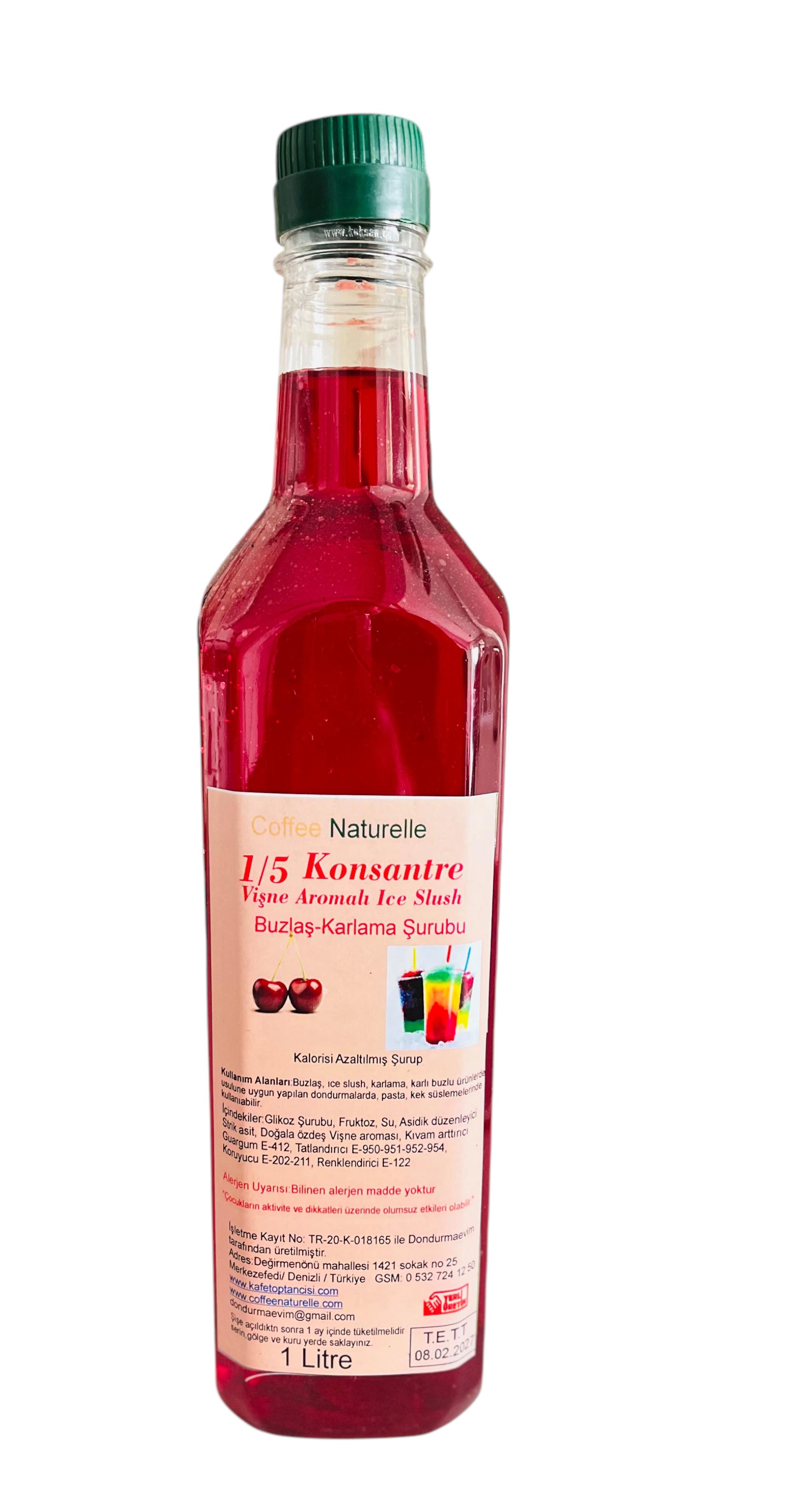 Vişne Aromalı Buzlaş İce Slush Şurup 1 e 5 1 lt ürün görseli