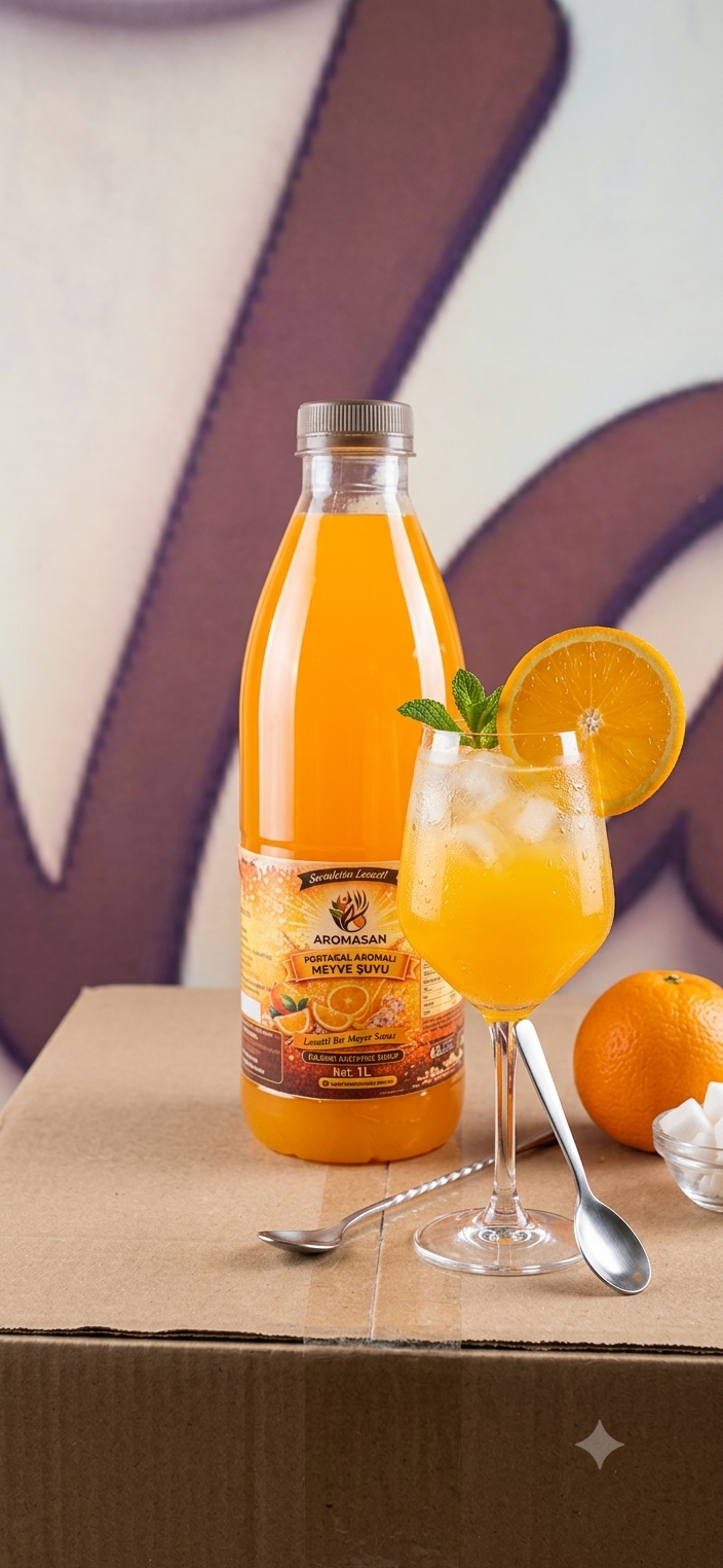 Portakal Aromalı 1 e 9 Konsatre Şurup 1 LT ürün görseli