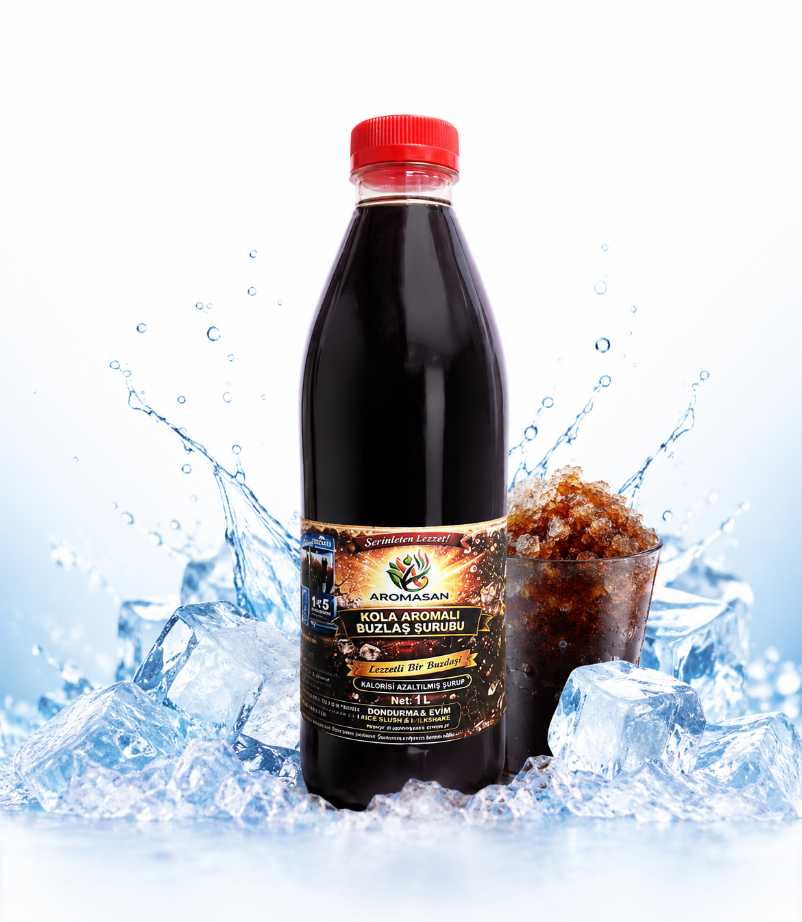 Cola-Geschmack 1 bis 5 Eisbrei-Sirup 1lt ürün görseli