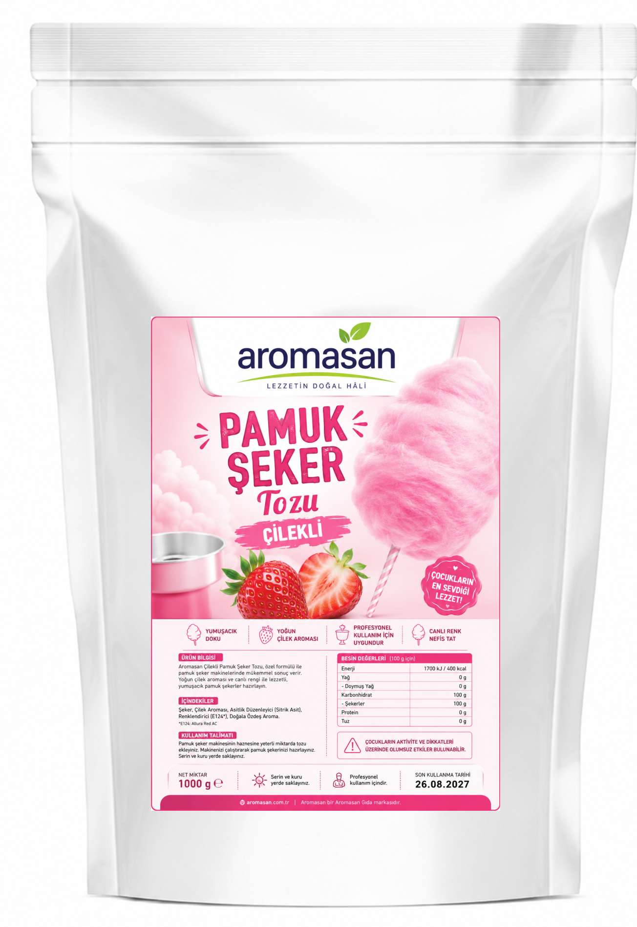 Çilek Aromalı Pamuk Şeker ürün görseli