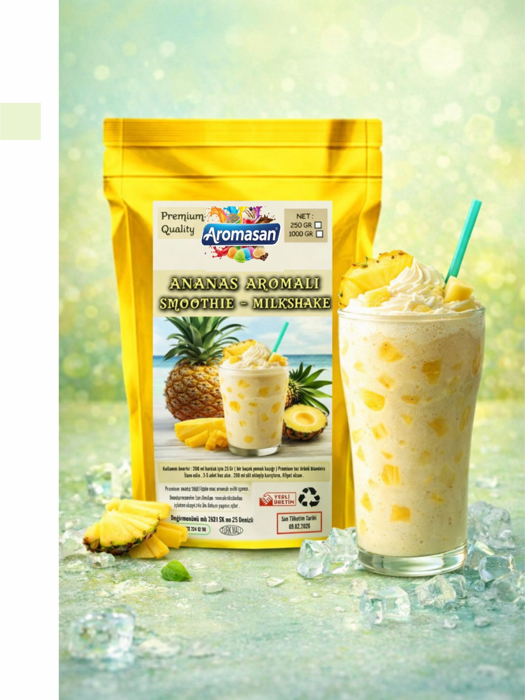 Ananas Aromalı Milkshake /  Smoothie Tozu 1 Kg